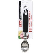 Wholesale - GINSU ICE CREAM SCOOP WITH BLACK EMBOSSED HANDLE C/P 48, UPC: 810002207716